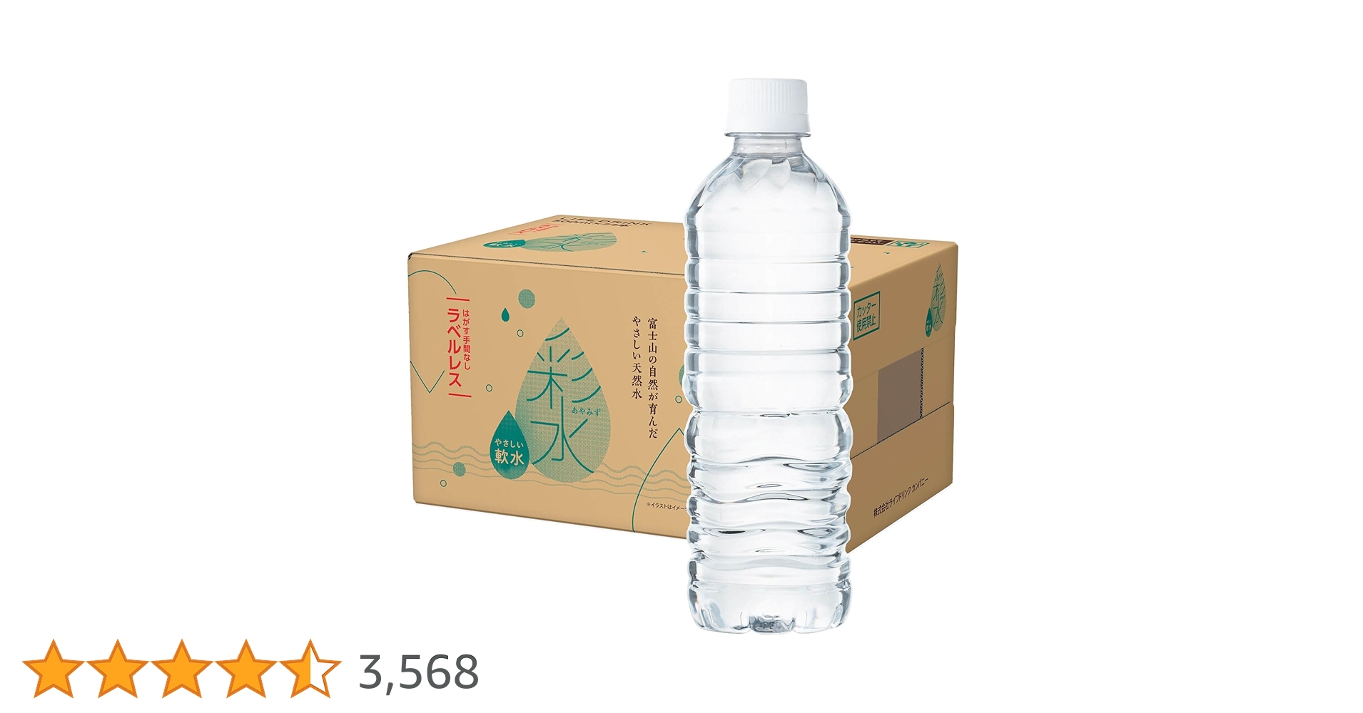 Amazon.co.jp: ミネラルウォーター 彩水 あやみず 水 500ml 24本 1